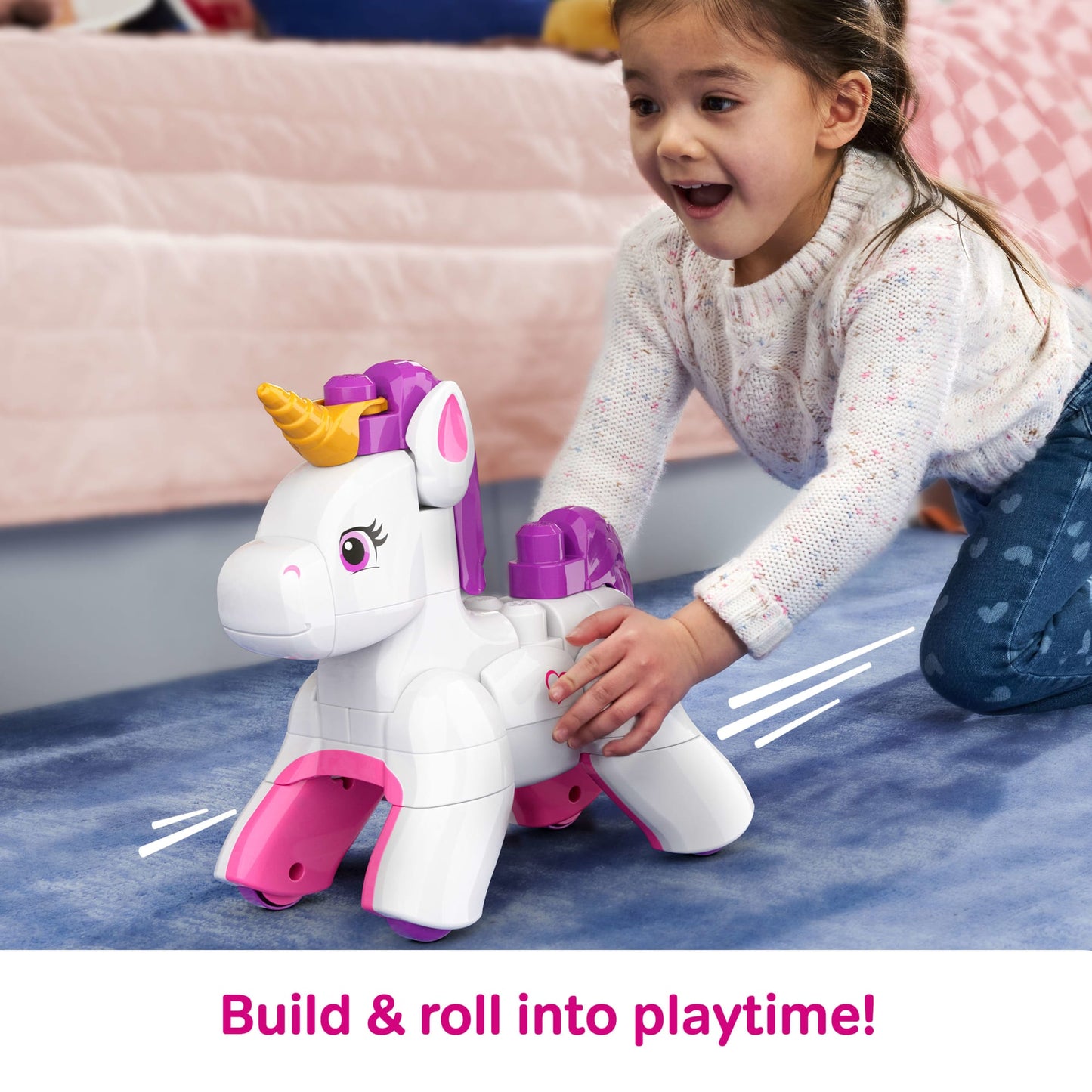 MEGA BLOKS Build & Enchant Unicorn Block Toy (26 Pieces) For Kids