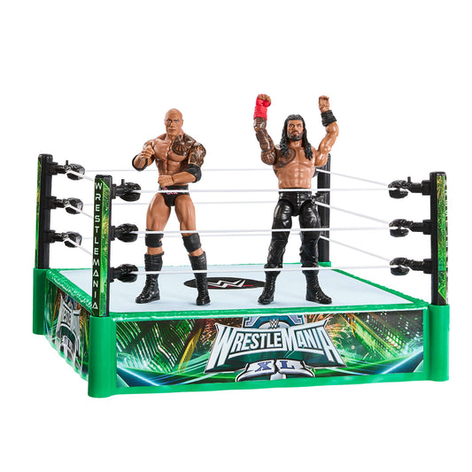 WWE Bloodlines Rules Playset With Ring & 2 Action Figures, includes The Rock & Roman Reigns