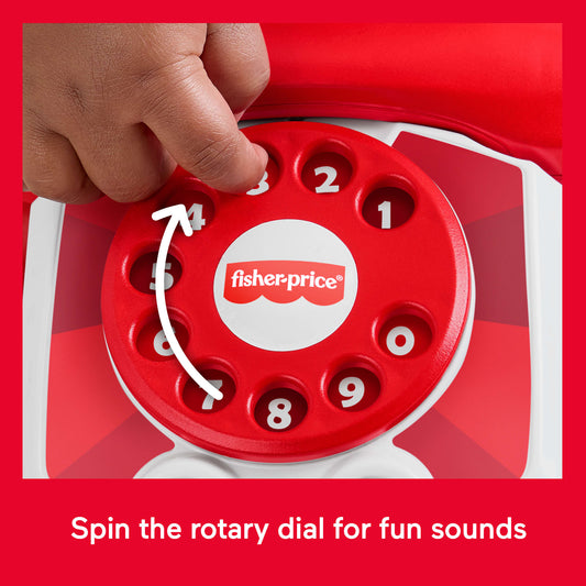 Fisher-Price Red Chatter Telephone Baby & Toddler Pull Toy, Mattel 80Th Anniversary Edition