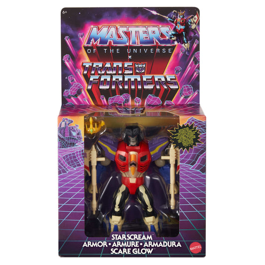 Masters Of The Universe Origins & Transformers Starscream Armor Scare Glow Action Figure, MOTU Toy