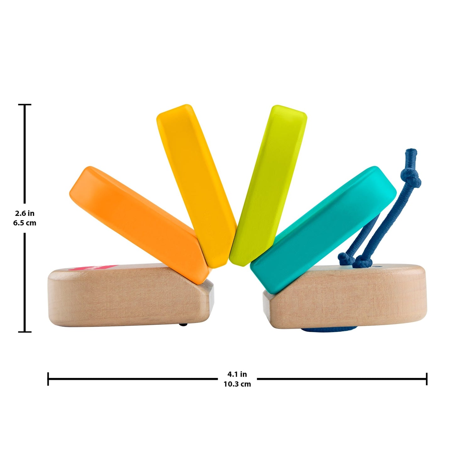 Fisher-Price Wooden Clacker Caterpillar Developmental Activity Rattle Toy For Baby, 1 Wood Piece