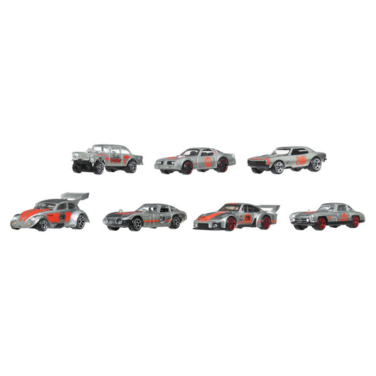 Hot Wheels Silver Series Mattel 80Th Anniversary 7-Pack, Set Of 7 1:64 Scale Toy Cars