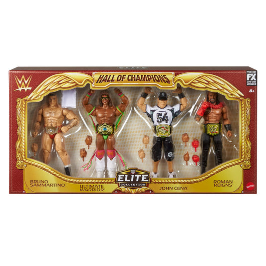 Mattel WWE Hall Of Champions 4-Pack Action Figures & Accessories, 6-inch Collectibles Set