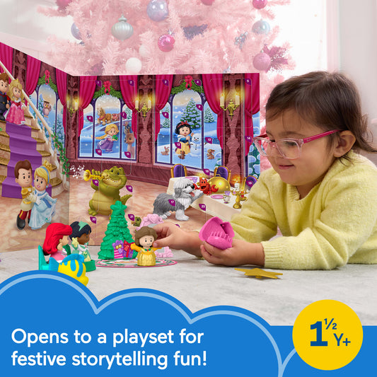 Fisher-Price Little People Disney Princess 2025 Advent Calendar For Toddlers & Kids, 24 Toys