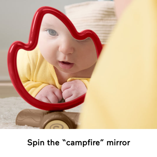 Fisher-Price Mini Me Moments Camp & Crinkle Gift Set, 7-Piece Fishing & Hiking Baby Activity Toys