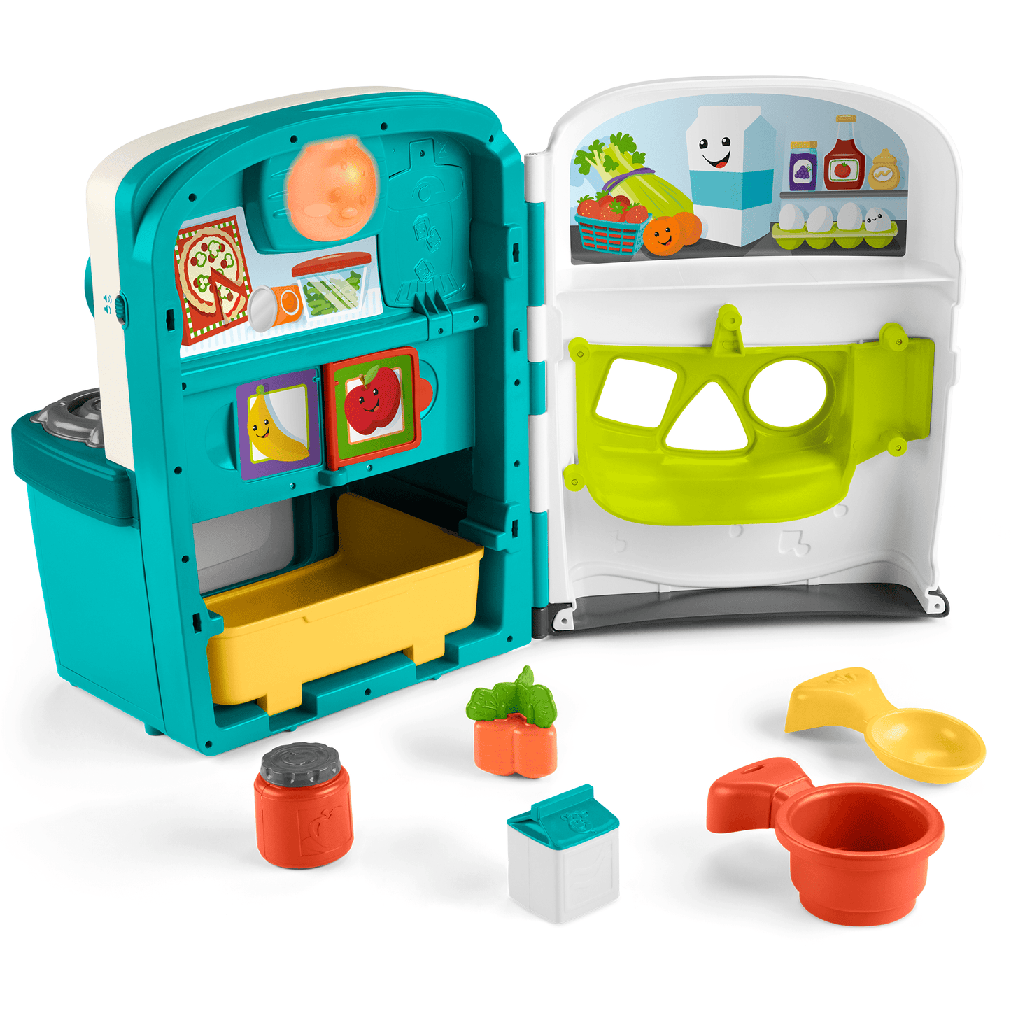 Fisher-Price Laugh & Learn Learning Kitchen Toddler Playset With Music Lights & 5 Play Pieces