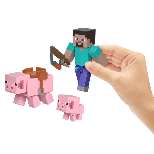 Minecraft Toys, 2-Pack Of Action Figures, Gifts For Kids