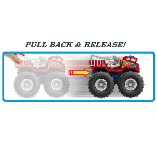 Hot Wheels Monster Trucks Twisted Tredz Vehicles, 1:43 Scale Creature-Themed Toy Truck