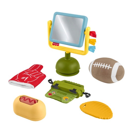 Fisher-Price Mini Me Moments Tiny Tailgater Set, 6-Piece Baby Sensory Activity Toys
