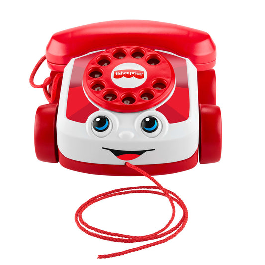 Fisher-Price Red Chatter Telephone Baby & Toddler Pull Toy, Mattel 80Th Anniversary Edition