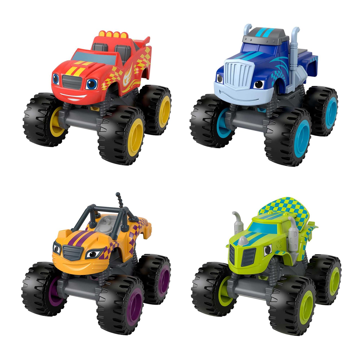 Fisher-Price Nickelodeon Blaze And The Monster Machines Racers 4 Pack
