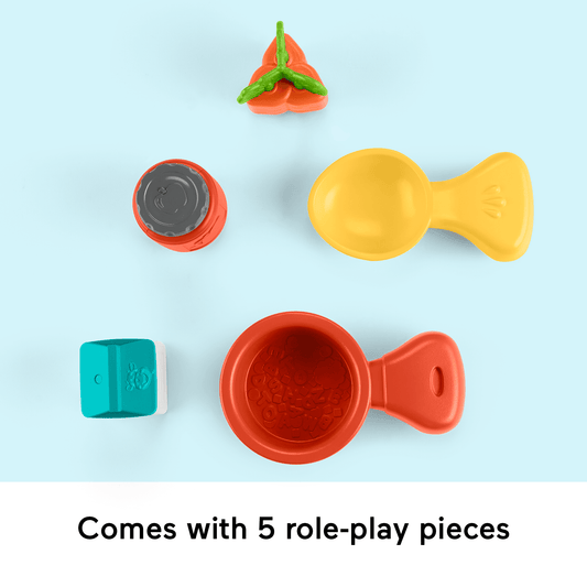 Fisher-Price Laugh & Learn Learning Kitchen Toddler Playset With Music Lights & 5 Play Pieces