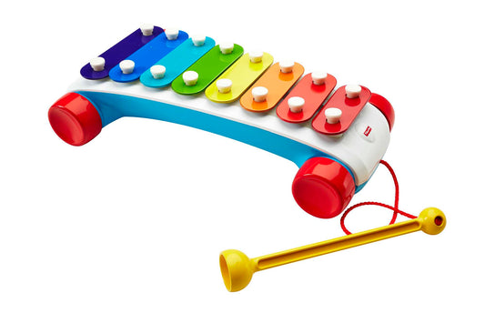 Fisher-Price Classic Xylophone Toddler Pretend Musical Instrument Pull Toy