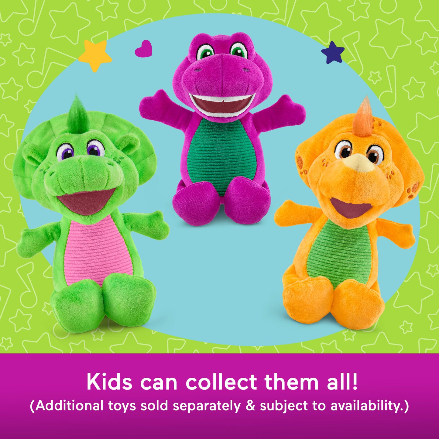 Fisher-Price Barney's World Plush Baby Bop 8-Inch Toy Dinosaur For Toddlers & Preschool Kids