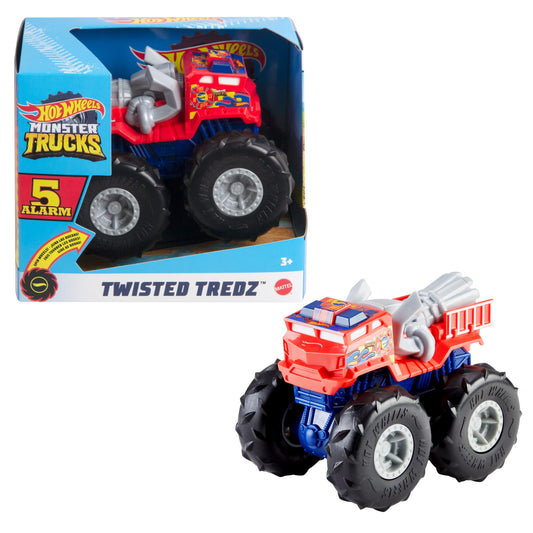 Hot Wheels Monster Trucks Twisted Tredz Vehicles, 1:43 Scale Creature-Themed Toy Truck