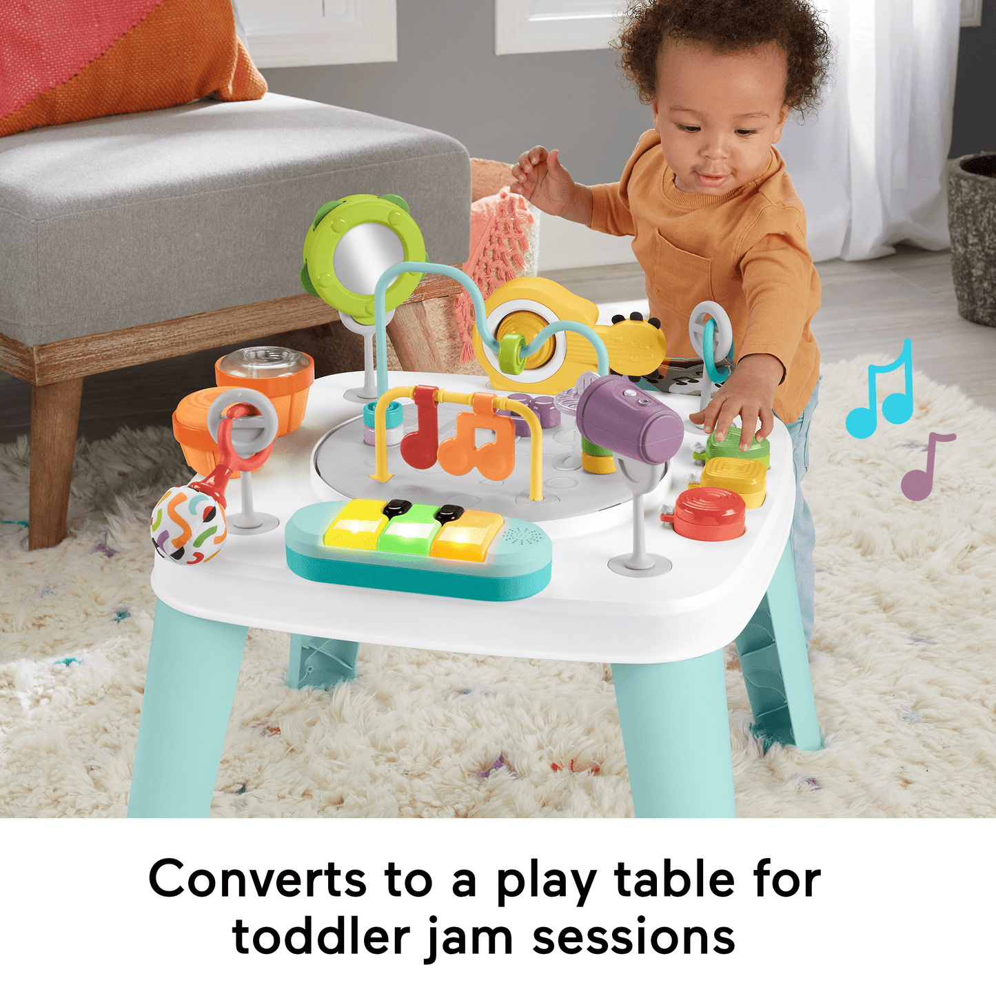Fisher-Price 3-in-1 Hit Wonder Baby Activity Center & Toddler Play Table With Music & Lights