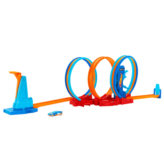 Hot Wheels Track Set, Ultra Hots Loop Madness With 3 Loops & 1 Hot Wheels Car