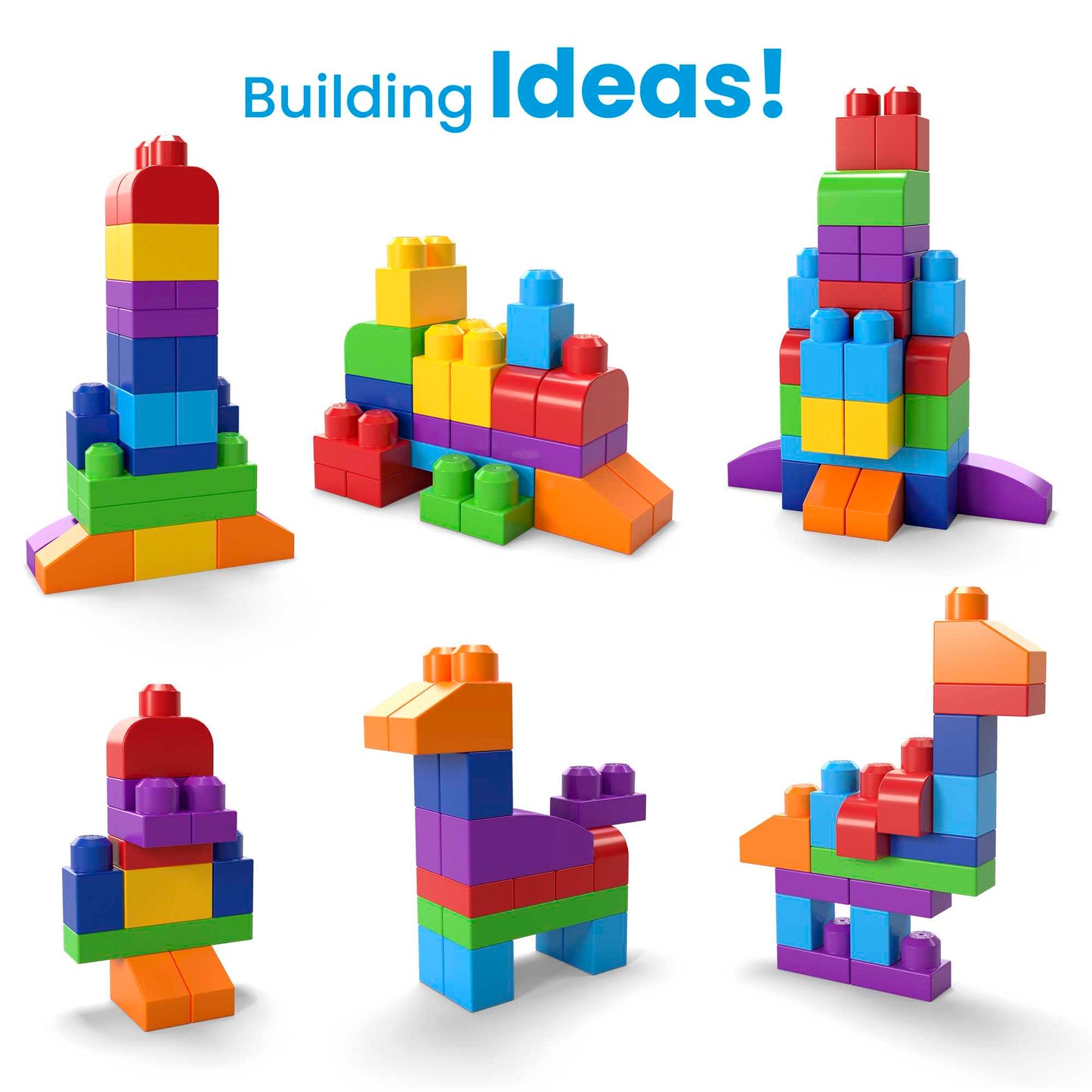 MEGA Bloks Big Building Bag Building Set With 60 Big Building Blocks