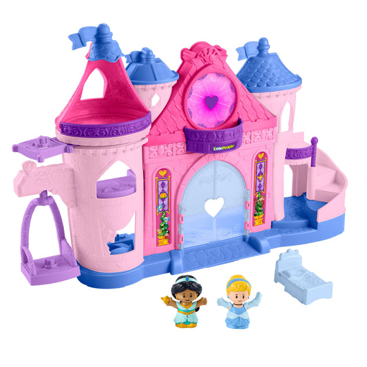 Fisher-Price Little People Disney Princess Magical Lights & Dancing Castle Playset, 2 Figures